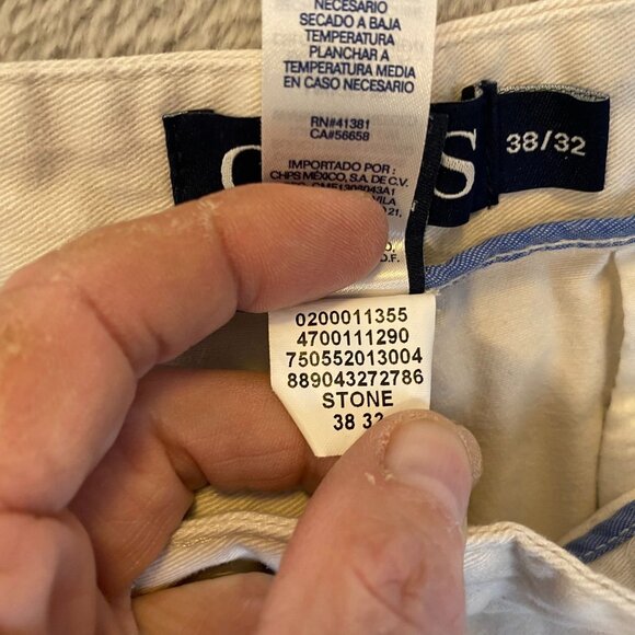 Chaps Mens Khaki Pants 36x29 Measured Custom Fit Cotton Preppy Academia - Picture 14 of 16